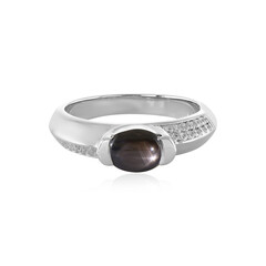 Anello in argento con Zaffiro Stellato Nero