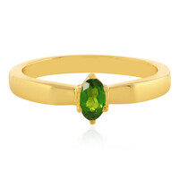 Anello in argento con Diopside Russo
