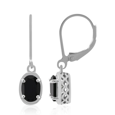 Orecchini in argento con Spinello Nero