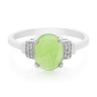 Anello in argento con Crisoprasio Imperiale