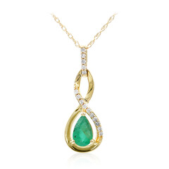 Collana in oro con Smeraldo Zambia AAA