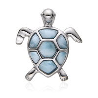 Ciondolo in argento con Larimar