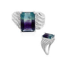 Anello in argento con Fluorite Bicolore