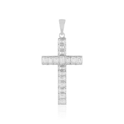 Ciondolo in argento con Topazio Bianco