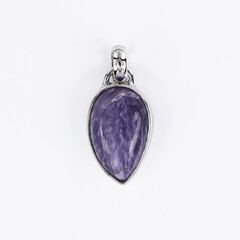Ciondolo in argento con Charoite