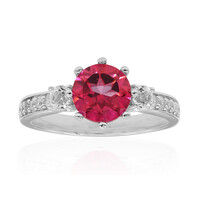 Anello in argento con Topazio Mistico Rosa Acceso