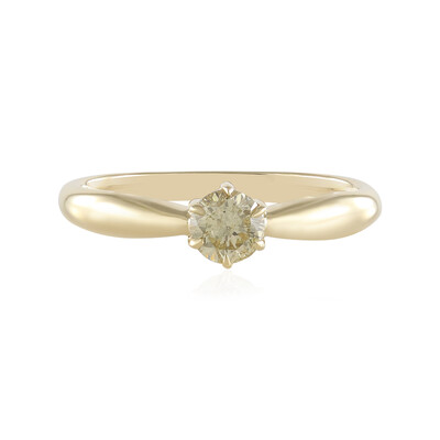 Anello in oro con Diamante Cioccolato I2