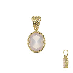 Ciondolo in oro con Quarzo Rosa