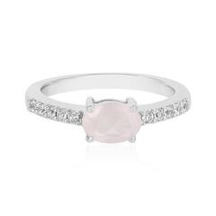Anello in argento con Quarzo Rosa