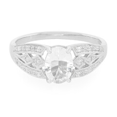 Anello in argento con Petalite