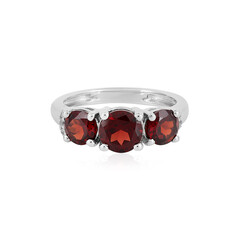 Anello in argento con Granato Mozambico