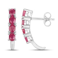 Orecchini in argento con Rubino