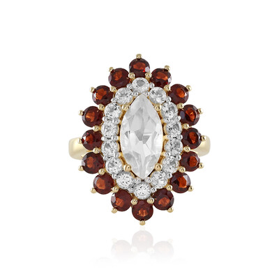 Anello in argento con Quarzo Bianco