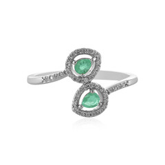 Anello in argento con Smeraldo Russo