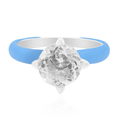 Anello in argento con Topazio Bianco