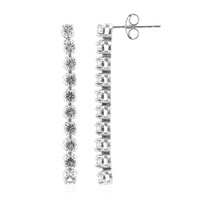 Orecchini in argento con Topazio Bianco