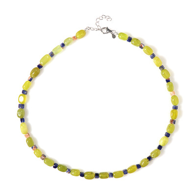 Collana in argento con Serpentino