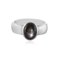 Anello in argento con Zaffiro Stellato Nero