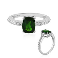 Anello in argento con Diopside Russo