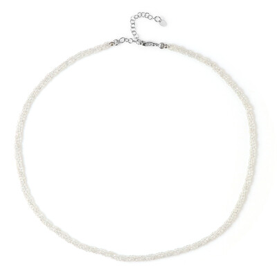 Collana in argento con Topazio Bianco