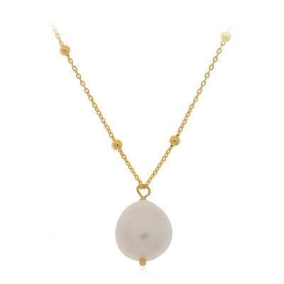 Collana in argento con Perla d'Acqua Dolce Bianca (Joias do Paraíso)