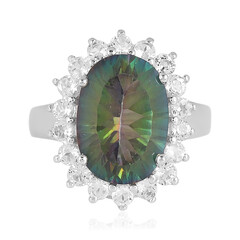 Anello in argento con Quarzo Mistico Verde