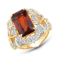 Anello in oro con Granato Mozambico (SUHANA)