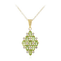 Collana in argento con Peridoto della Birmania