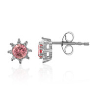Orecchini in argento con Tormalina Rosa