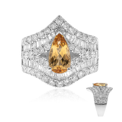 Anello in oro con Topazio Imperiale AAA (AMAYANI)
