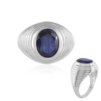 Anello in argento con Zaffiro Blu del Madagascar