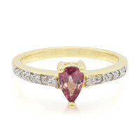 Anello in oro con Zaffiro Padparadscha (non riscaldato)