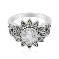 Anello in argento con Topazio Bianco