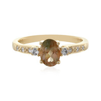 Anello in oro con Pietra del Sole dell'Oregon