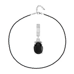 Parure in argento con Spinello Nero