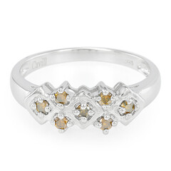 Anello da uomo in argento con Diamante Fancy