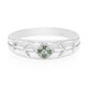 Anello in argento con Diamante Verde Smeraldo