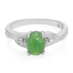 Anello in argento con Crisoprasio Imperiale