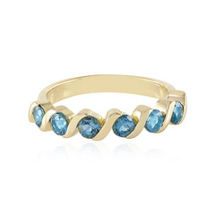 Anello in argento con Topazio Blu Londra