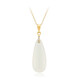 Collana in argento con Calcedonio Bianco