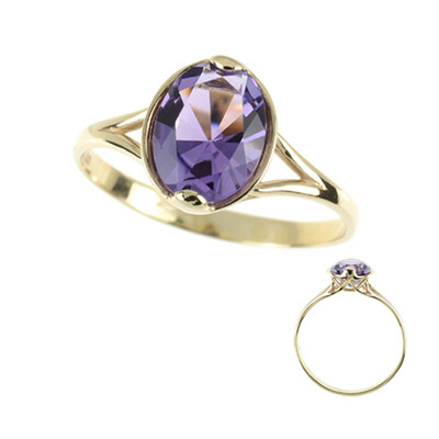 Anello in oro con Ametista (dagen)