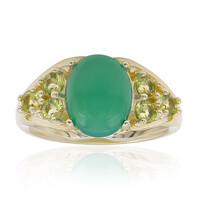 Anello in argento con Onice Verde