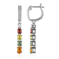Orecchini in argento con Zaffiro Arancione