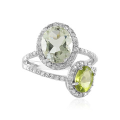 Anello in argento con Ametista Verde