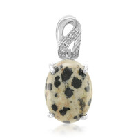 Ciondolo in argento con Diaspro Dalmata