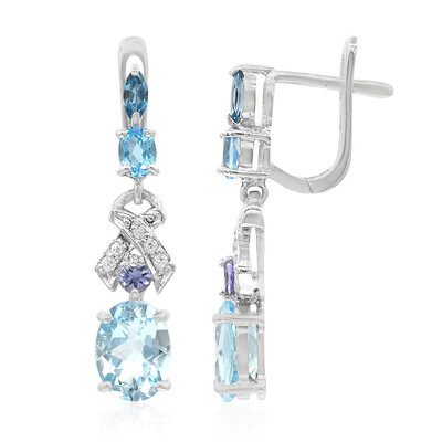 Orecchini in argento con Topazio Blu Cielo