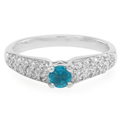 Anello in argento con Apatite Blu Neon