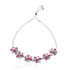Bracciale in argento con Topazio Rosa