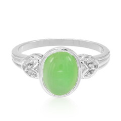 Anello in argento con Crisoprasio Imperiale