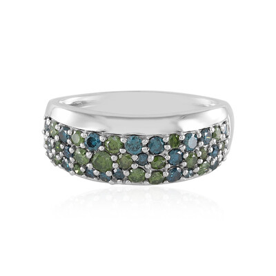 Anello in platino con Diamante Verde I3 (KM by Juwelo)